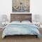 Designart 'Blue Silver Spring I' Farmhouse Bedding Set - Duvet Cover & Shams